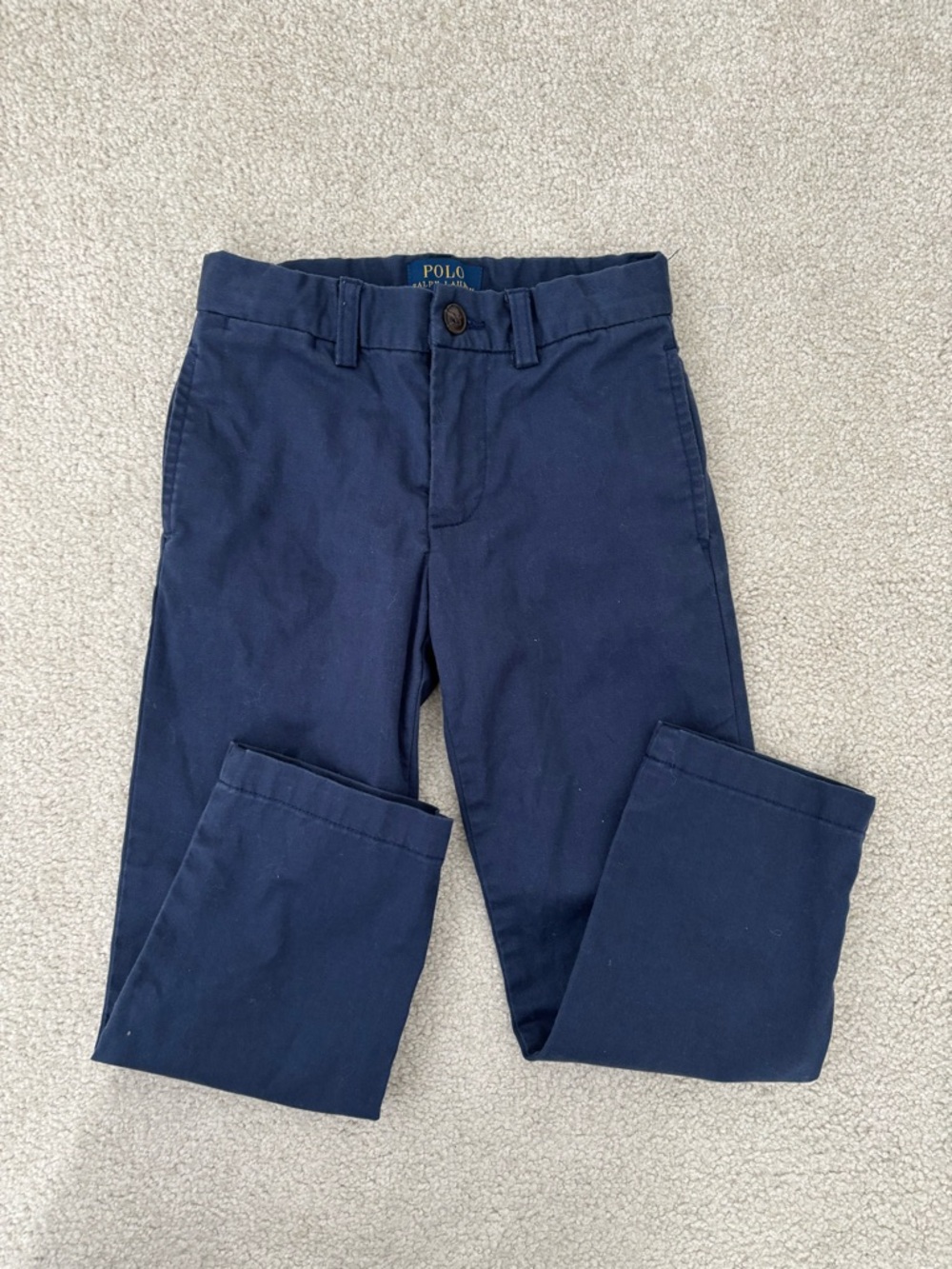 Polo Ralph Lauren Boys Navy Chino Pants Size 4 Classic Straight